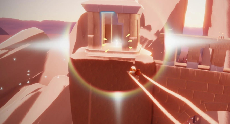 光遇霞谷塔尖上的小金人怎么拿