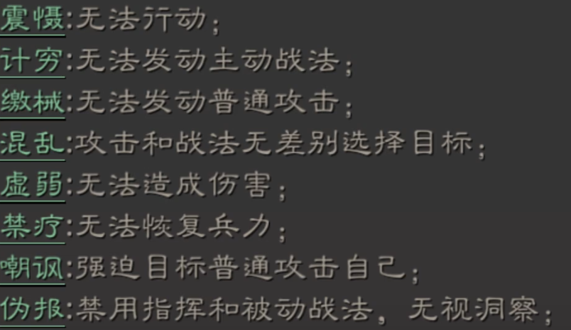 三国志战略版混乱会影响什么战法