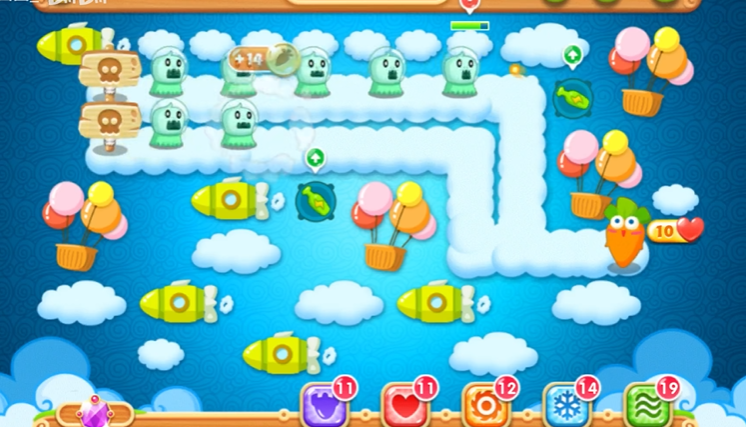 保卫萝卜二57关怎么过