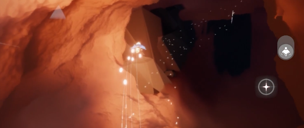 光遇霞谷屋顶小金人怎么上去