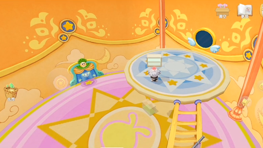 摩尔庄园魔法小屋二楼怎么摆家具