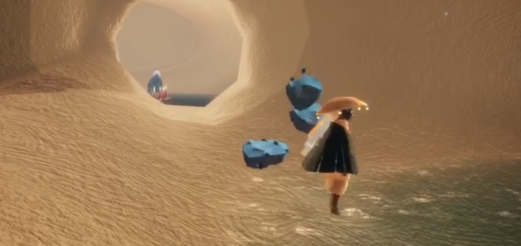 光遇中怎么撞翻螃蟹