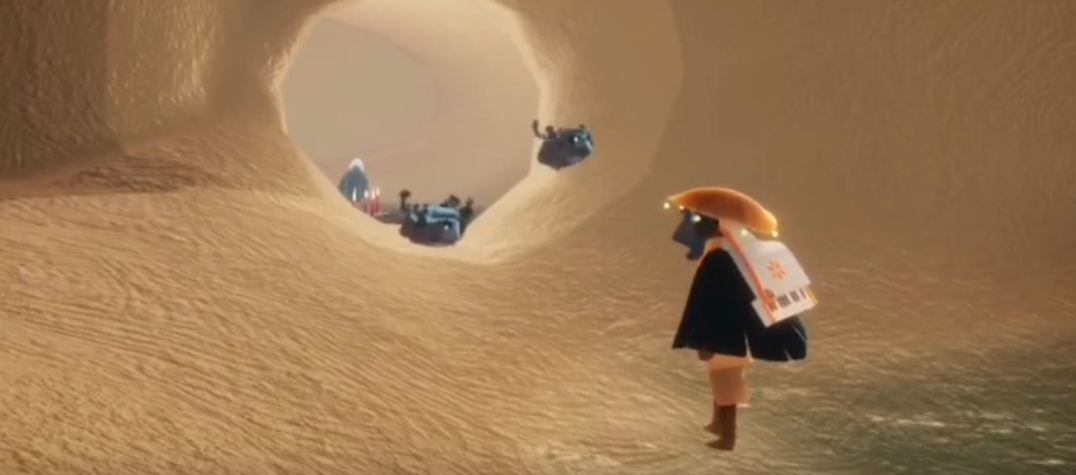 光遇中怎么撞翻螃蟹