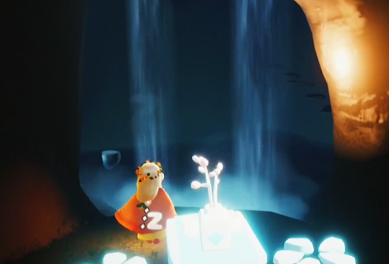 光遇云野水帘怎么进