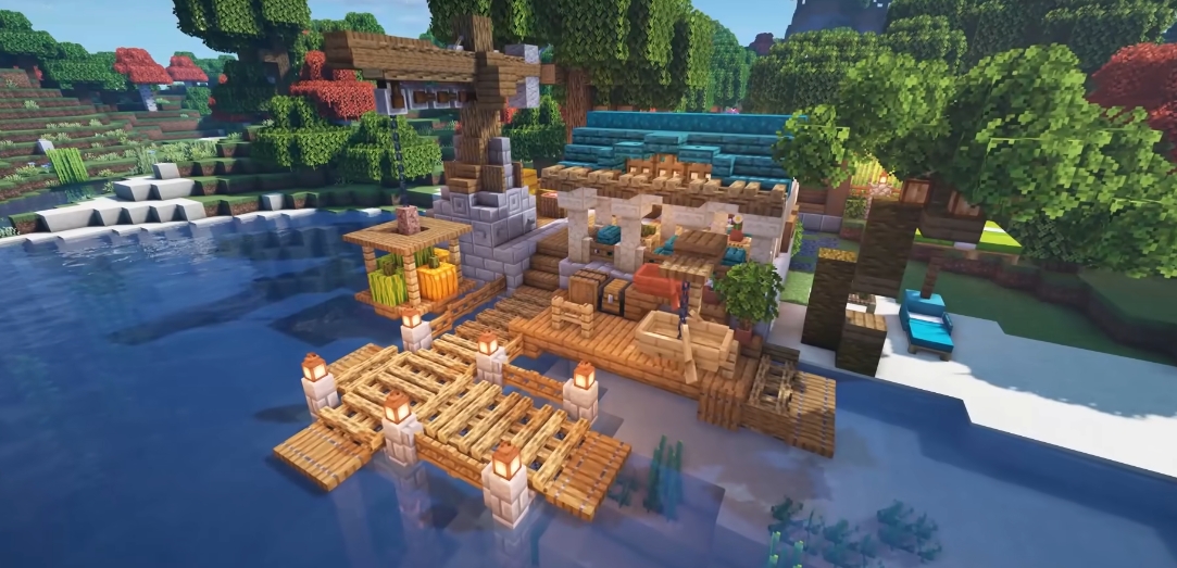 我的世界港口怎么建