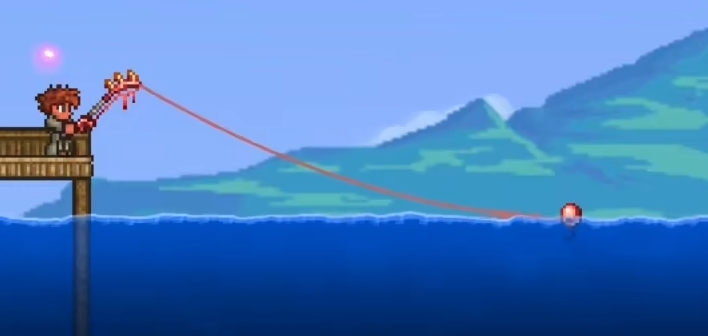 泰拉瑞亚钓鱼竿怎么做